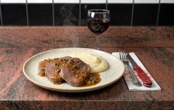 Langue de Boeuf Cuisinée aux Câpres
